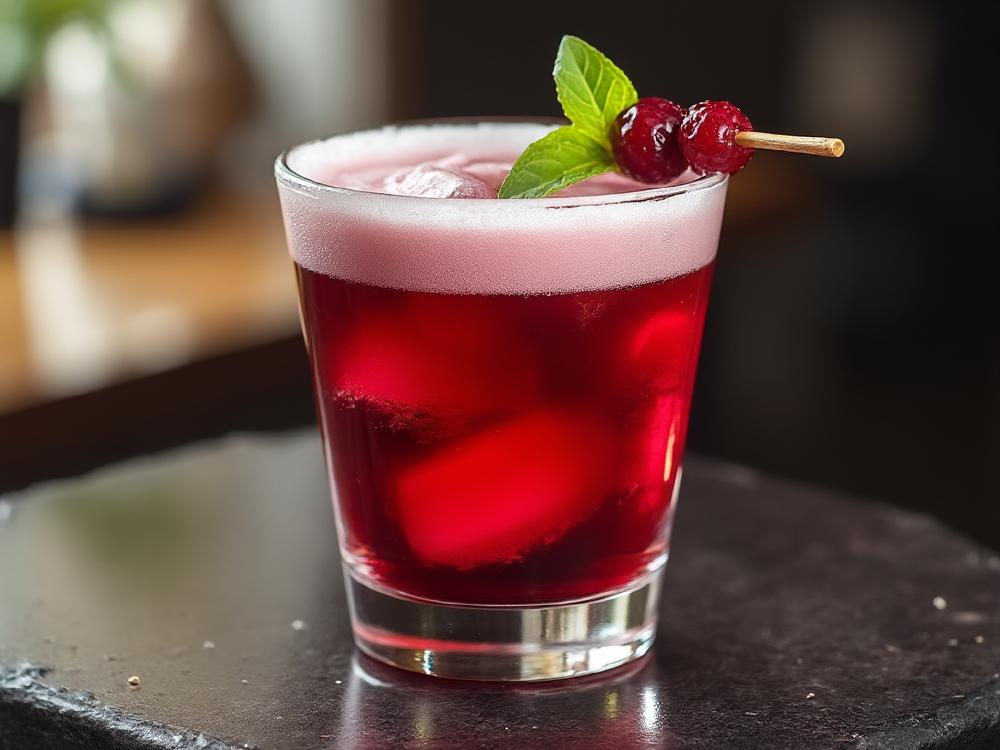 The Queen Charlotte Cocktail (cocktail, highball, wine) - The Queen Charlotte belongs to the **Highball** family, characterized by their tall, mixed drinks with a base spirit and a mixer. This simple concoction likely originated in the early 20th century, likely inspired by the popularity of red wine cocktails and the growing trend of soda-based drinks. 